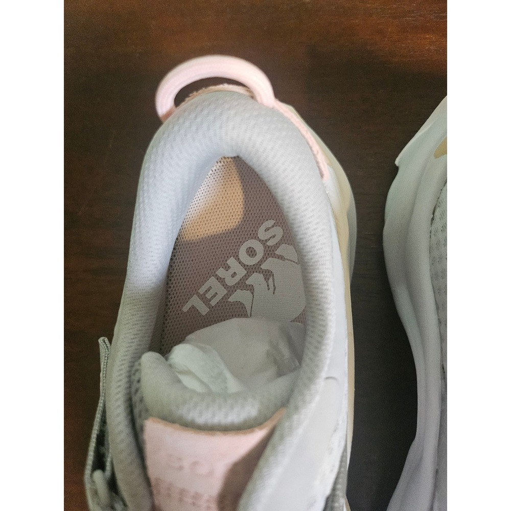 Sorel Kinetic Impact Strap Sneakers Women Size 8 Grey Pink Breathable Mesh Shoes - Picture 7 of 10